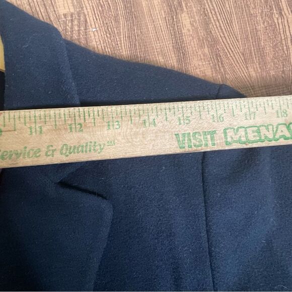 Vintage J. Crew Button‎ Down Navy Topcoat Pea Coat Size 8 EUC Wool & Cashmere - Picture 5 of 8